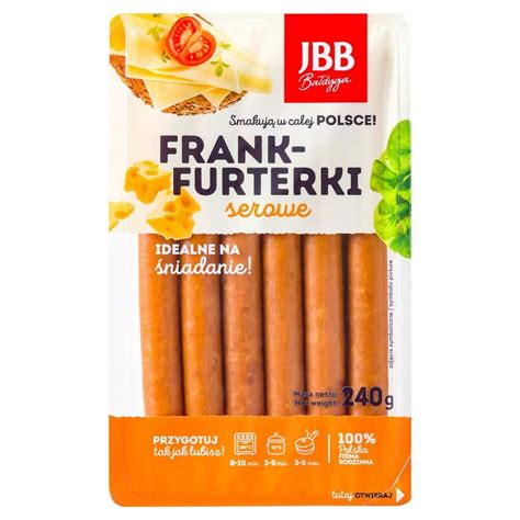 JBB Bałdyga Frankfurterki serowe 240 g Zakupy online z dostawą do