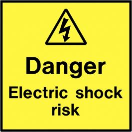 Danger Electric Shock Risk Labels