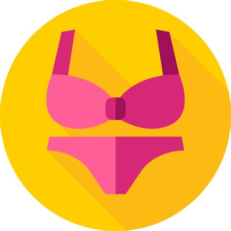 Icono De Bikini Flat Circular Flat
