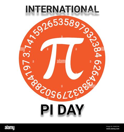 International Pi Day Pi Symbol Vector Illustration On White