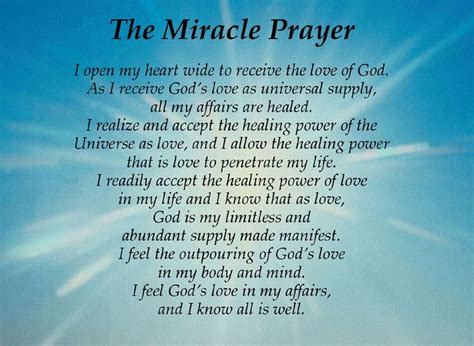 Miracle Prayer Miracle Prayer Prayers For Healing Prayer Quotes