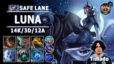 Luna Safe Lane Carry 7 32b Timado Pos 1 Luna Play Dota 2 Immortal