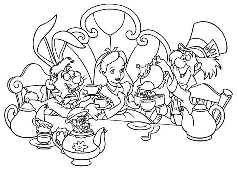 Alice In Wonderland Mad Hatter Coloring Pages At Getdrawings Free