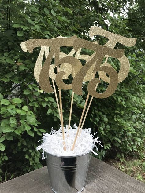 75th Birthday Centerpiece Sticks Glitter 75th Birthday Etsy 75th