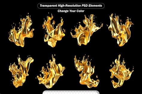 Premium PSD | Golden caramel on a black background