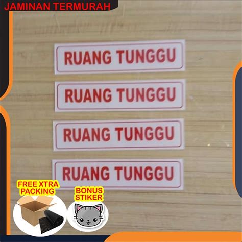 Jual Promo Sign Akrilik K Rambu Safety Ruang Tunggu Uk X Cm