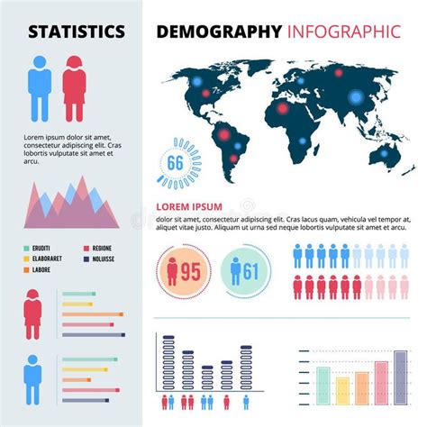 Infographic Concept Design Of People Population Demographic Vector