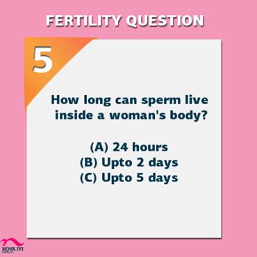 Can You Answer This Question On The Length Of Viability Of Sperm