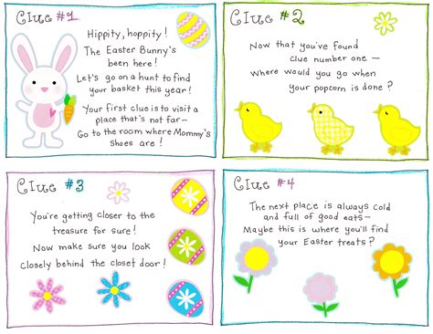 Easter Morning Scavenger Hunt Free Printable Happy Home Fairy