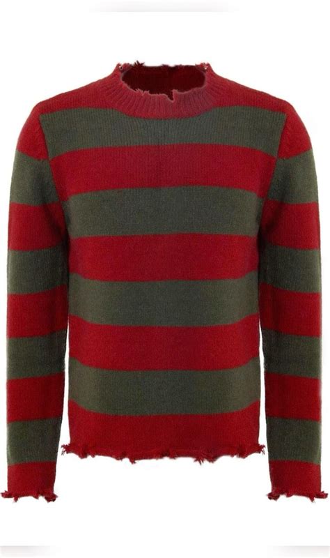 Men S Freddy Sweater Striped Deluxe Jumper Sweater Knitted Nightmare On