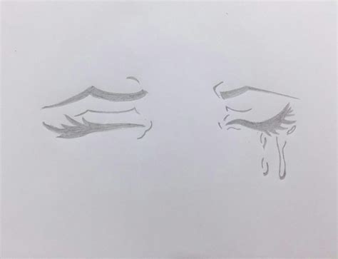 How To Draw Closed Crying Eyes