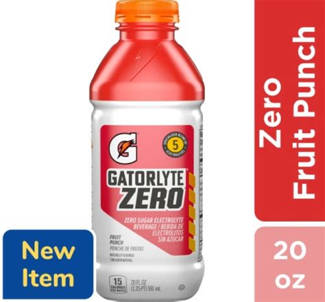 Gatorade Gatorlyte Zero Sugar Red Fruit Punch Sports Drink Bottle 20