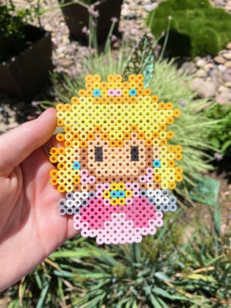 Princess Peach Perler Bead Sprite Peach Princess Peach Super Mario