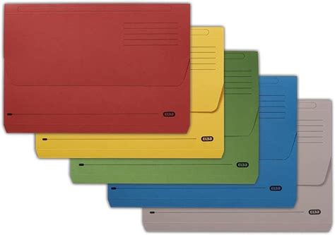 Elba A4 Document Wallets Assorted Colours Pack Of 50 Foolscap