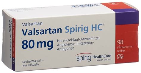 VALSARTAN Spirig HC Filmtabl 80 Mg Blist 98 Stk Sun Store Apotheke