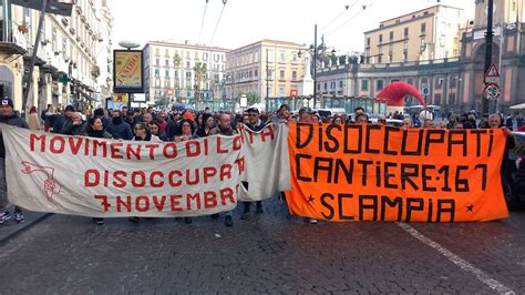 Napoli Unaltra Giornata Di Mobilitazione Dei Disoccupati Organizzati