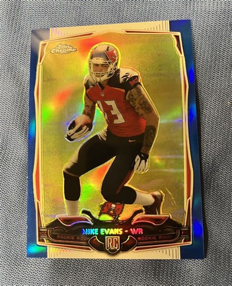 Sp Blue Refractor Topps Chrome Mike Evans Rookie Graded Rc