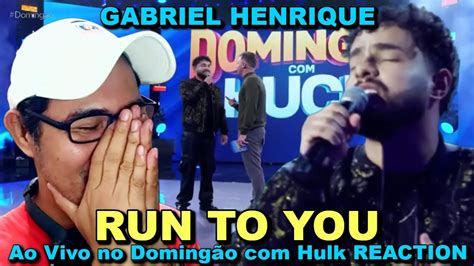 Gabriel Henrique canta Run To You Ao Vivo no Domingão Hulk REACTION