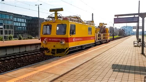 Pociąg sieciowy Plasser Theurer MTW100 110 778 przejazd Gdańsk Oliwa