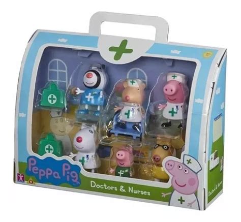 Kit Crianças Peppa Pig Medicos E Enfermeiros Colecionavél