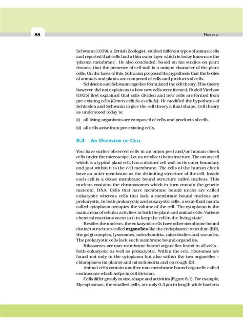 Ncert Book Class Biology Chapter Cell The Session