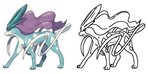 Suicune Coloring Page Print Ideashortcut