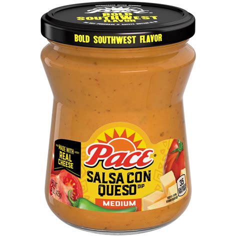 Pace Salsa Con Queso Cheese Dip Medium Ounce Jar Walmart