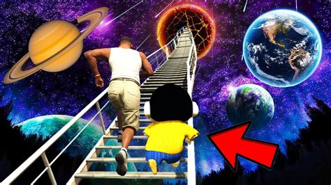 SHINCHAN AND FRANKLIN TRIED THE IMPOSSIBLE STAIRWAY TO SPACE PARKOUR