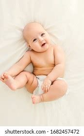 Naked Cute Baby Girl On Light Stock Photo 1682457472 Shutterstock