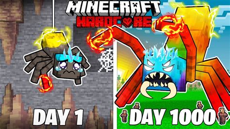 I Survived Days As A Elemental Spider In Hardcore Minecraft Full