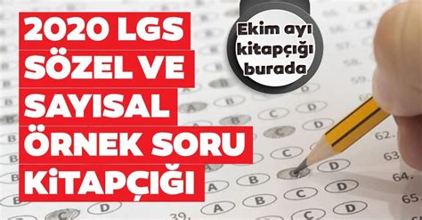 Lgs örnek Sorular 2020 Yayınlandı Ekim Ayı Lgs Sözel Ve Sayısal örnek