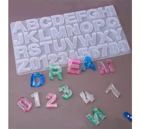 Molde Silicone Alfabeto Invertido Letras Resina Transparente Frete Gr Tis