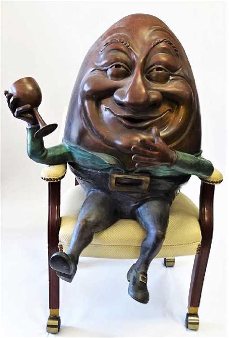 Kimber Fiebiger Bronze Humpty Dumpty Sculpture