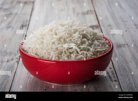 Basmati Rice In A Brass Bowl Cooked Basmati Rice Cooked Plain Rice