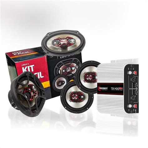 Kit Kit Facil Bravox Modulo Ts 400 Taramps Alto Falante De Carro