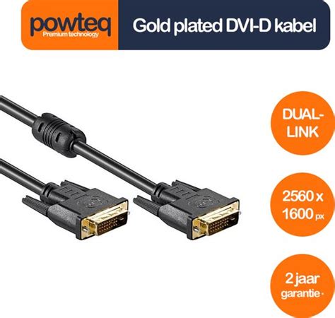 Powteq Meter Premium Dvi D Kabel Dvi D Dual Link Gold Plated