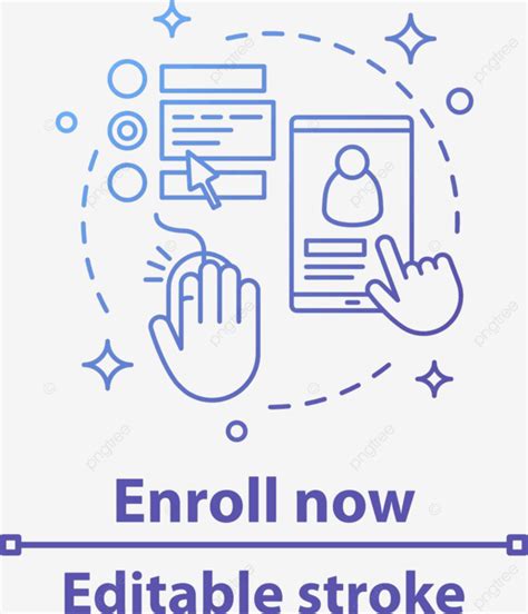 Enroll Now Concept Icon Profile Page Shop Vector Profile Page Shop