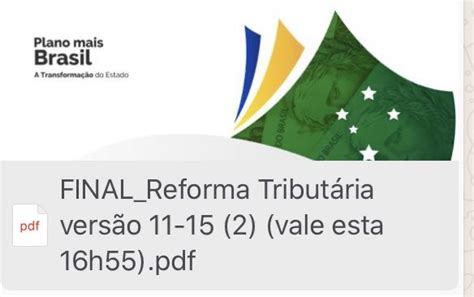 Nome Da Apresenta O Da Reforma Tribut Ria Enviada Ao Congresso R Brasil