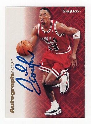 Skybox Premium Scottie Pippen Autographics Auto Blue Cards