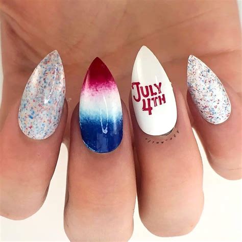 Th Of July Nail Art Designs Red White Blue Nails K Fashion