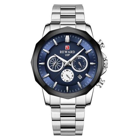 Reward Rd M Noir Bleu Montre Quartz Pour Homme Chronographe