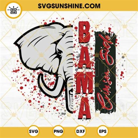 Alabama Crimson Tide Svg Png Dxf Eps Bama Svg Design Instant Download