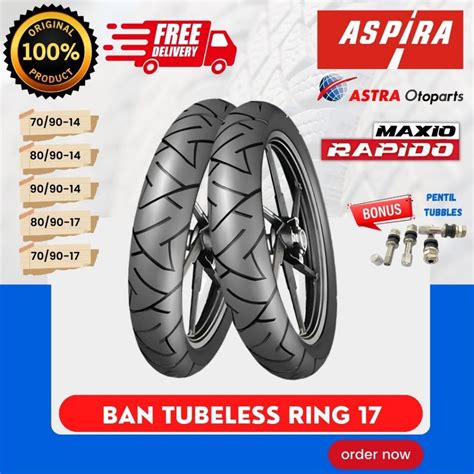 Jual Ban Aspira Rapido Tubeless Ban Luar