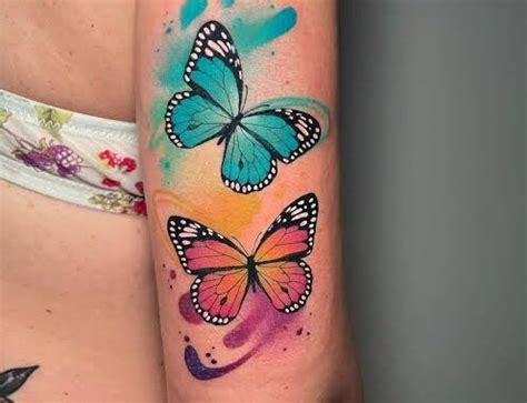 Ideas Tatuajes De Mariposas Con Colores Hermosos