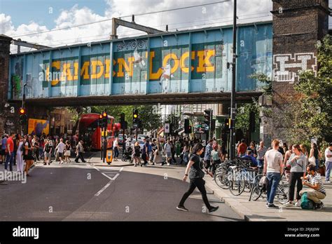 The Iconic Camden Lock Railway Bridge Sign At Camden Market High