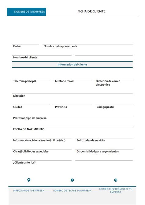 Plantillas De Fichas De Cliente En Word Para Imprimir Fledita Bilarasa