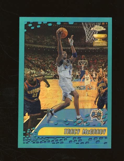 2001 02 Topps Chrome Refractor 20 Tracy McGrady Orlando Magic HOF EBay