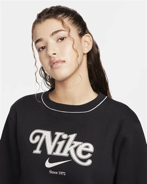 Nike Sportswear Womens Fleece Crew Neck Sweatshirt Nike Uk