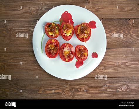 Pomodori Gratinati Alla Pugliese Stock Photo Alamy