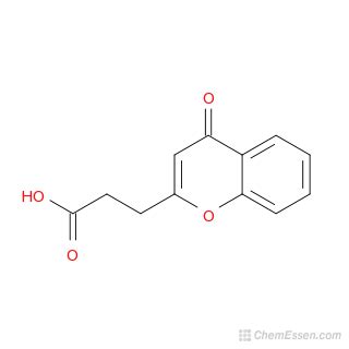 4H 1 Benzopyran 2 Propanoic Acid 4 Oxo Structure C12H10O4 Over